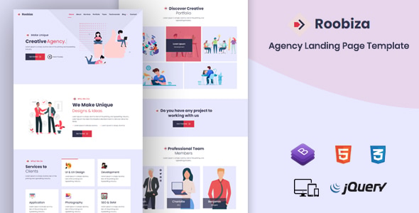 Roobiza - Agency Landing Page Template Roobiza - Agency Landing Page Template