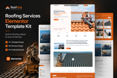 Roofhub - Roofing Services Elementor Template Kit