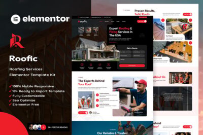 Roofic - Roofing Services Elementor Template Kit