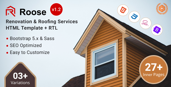 Roose - Renovation & Roofing Services Bootstrap 5 Template Roose - Renovation & Roofing Services Bootstrap 5 Template