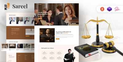 Sareel - Lawyer and Attorney HTML Template