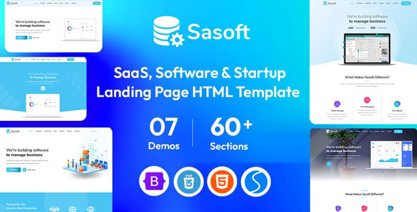 Sasoft - AI Startup, SaaS & App Landing Page Template Sasoft - AI Startup, SaaS & App Landing Page Template