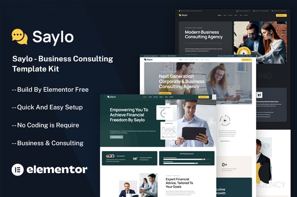 Saylo - Business Consulting Elementor Template Kit Saylo - Business Consulting Elementor Template Kit
