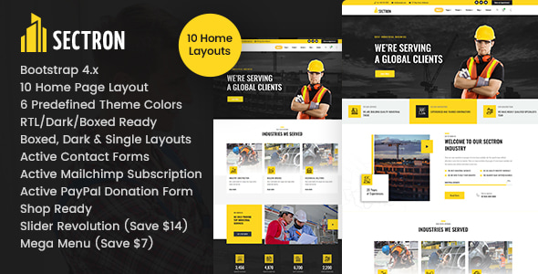 Sectron - Factory Industrial HTML Template Sectron - Factory Industrial HTML Template