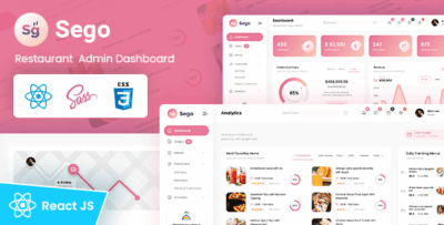 Sego - Restaurant React Admin Dashboard Template