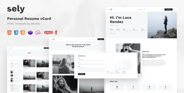 Sely - Personal Resume vCard HTML Template Sely - Personal Resume vCard HTML Template