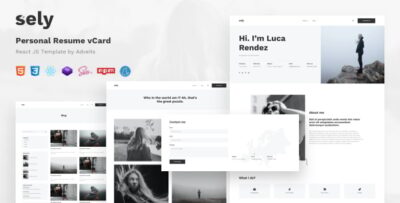 Sely - Personal Resume vCard React JS Template