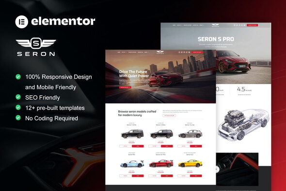 Seron - Luxury Car Dealer Elementor Template Kit Seron - Luxury Car Dealer Elementor Template Kit