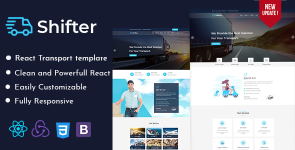 Shifter – Transport and Logistics React Template Shifter – Transport and Logistics React Template