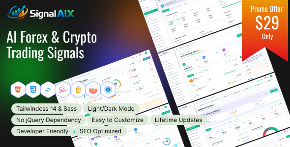 SignalAIX - AI Forex & Crypto Trading Signals Dashboard HTML Template SignalAIX - AI Forex & Crypto Trading Signals Dashboard HTML Template