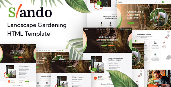 Slando - Landscape Gardening HTML Template Slando - Landscape Gardening HTML Template