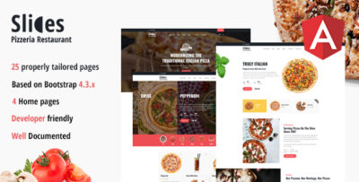 Slices - Pizzeria Restaurant Angular Template