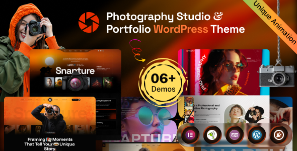 Snapture - Photography Studio & Portfolio WordPress Theme Snapture - Photography Studio & Portfolio WordPress Theme