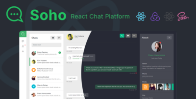 Soho - Chat App React Template
