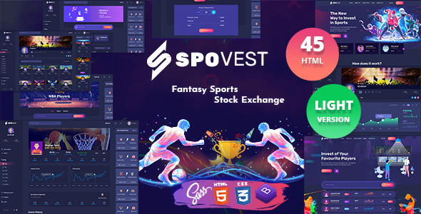 Spovest - Fantasy Sports Stock Exchange HTML template Spovest - Fantasy Sports Stock Exchange HTML template