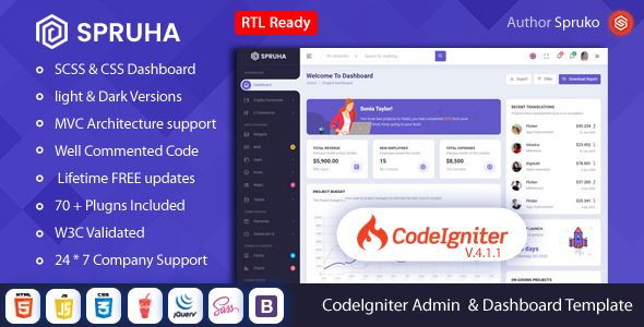 Spruha - Codeigniter Dashboard Template Spruha - Codeigniter Dashboard Template