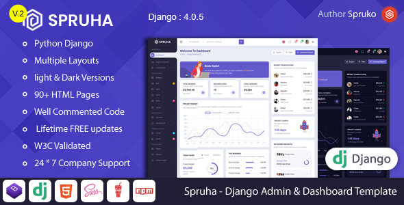 Spruha - Django Admin & Dashboard Template Spruha - Django Admin & Dashboard Template