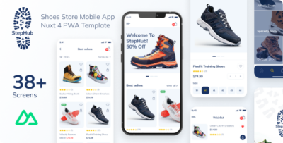 StepHub - Nuxt 4 PWA Shoes Store eCommerce Template