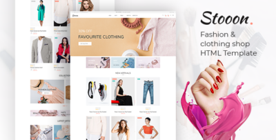 Stooon - Fashion & clothing shop html Template