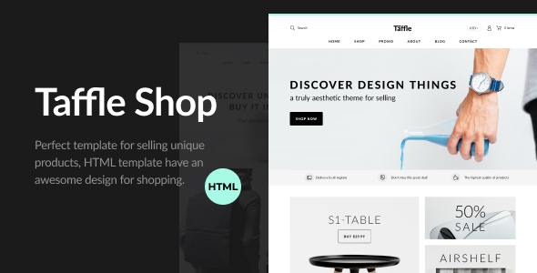 Taffle - Clean eCommerce (Shop) HTML Template Taffle - Clean eCommerce (Shop) HTML Template