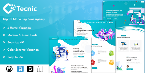 Tecnic - Digital Marketing Template + RTL Ready Tecnic - Digital Marketing Template + RTL Ready