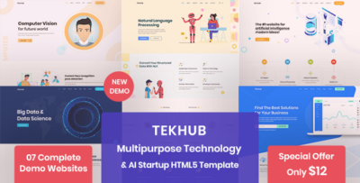 Tekhub - Multipurpose Technology, AI Startup & SAAS HTML5 Template