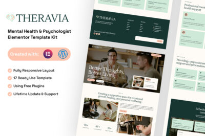 Theravia - Mental Health & Psychologist Elementor Template Kit