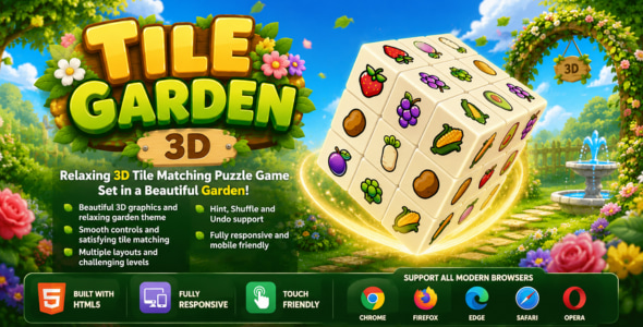 Tile Garden 3D | HTML5 3D Matching Puzzle Game Tile Garden 3D | HTML5 3D Matching Puzzle Game