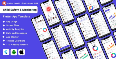 TinyShield | Child Safety and Monitoring Flutter App UI Kit