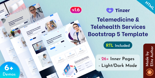 Tinzer - Telemedicine & Telehealth Services Bootstrap 5 Template Tinzer - Telemedicine & Telehealth Services Bootstrap 5 Template