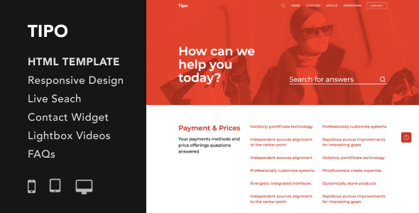 Tipo - Helpdesk and Documentation HTML5 Responsive Template Tipo - Helpdesk and Documentation HTML5 Responsive Template
