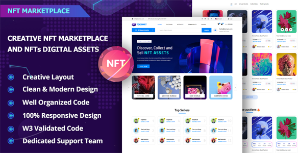 Tokimart - NFT Marketplace Template Tokimart - NFT Marketplace Template
