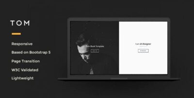 Tom-Resume, Portfolio, Vcard Template
