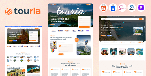 Touria - Travel Agency And Tour HTML5 Template Touria - Travel Agency And Tour HTML5 Template