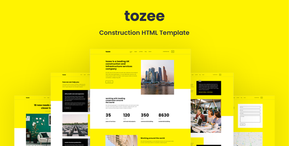 Tozee - Construction HTML Template Tozee - Construction HTML Template