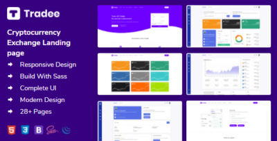 Tradee - Cryptocurrency Exchange HTML Template + Dashboard