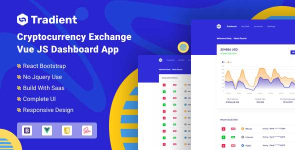 Tradient - Cryptocurrency Exchange Vue App Tradient - Cryptocurrency Exchange Vue App