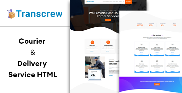 Transcrew | Courier & Delivery Service HTML Template Transcrew | Courier & Delivery Service HTML Template