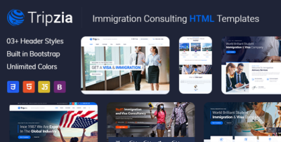 Tripzia - Immigration and Visa Consulting HTML Template