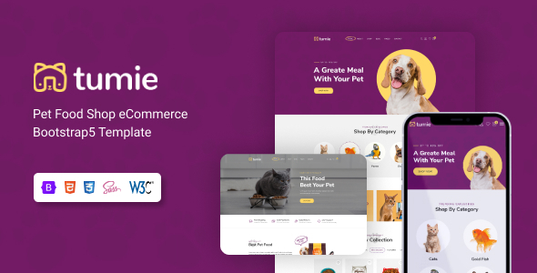 Tuime - Animal Food Website Template Tuime - Animal Food Website Template