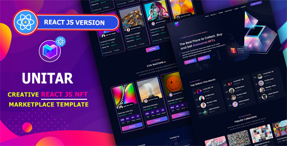 Unitar - React NFT Marketplace Template Unitar - React NFT Marketplace Template