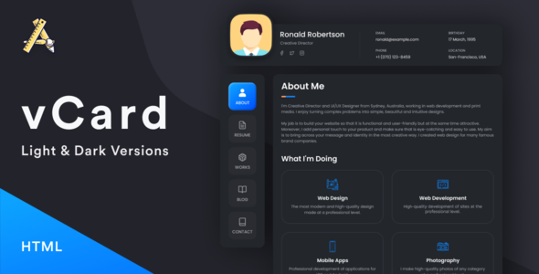 vCard3 - HTML 5 Resume / CV / vCard / Portfolio vCard3 - HTML 5 Resume / CV / vCard / Portfolio