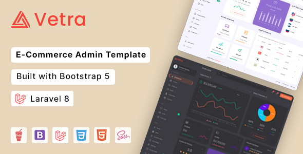 Vetra - Ecommerce Admin Dashboard HTML Template (Bootstrap 5 + Laravel Starter Kit) Vetra - Ecommerce Admin Dashboard HTML Template (Bootstrap 5 + Laravel Starter Kit)