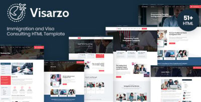 Visarzo - Immigration and Visa Consulting HTML Template