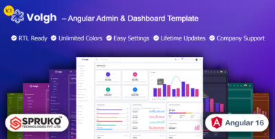 Volgh - Angular Admin & Dashboard Template