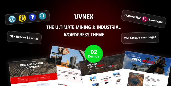 Vynex- The Ultimate Mining & Industrial WordPress Theme Vynex- The Ultimate Mining & Industrial WordPress Theme