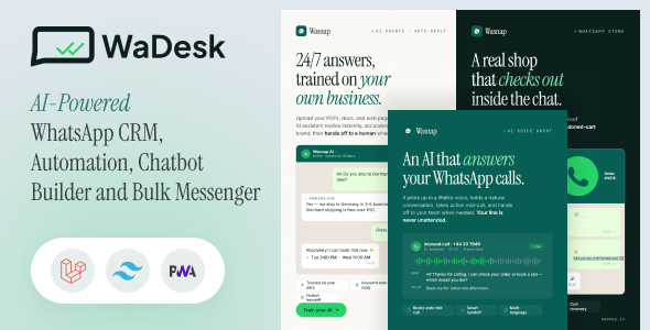 WaDesk SaaS | AI-Powered WhatsApp CRM, Automation, Chatbot Builder and Bulk Messenger WaDesk SaaS | AI-Powered WhatsApp CRM, Automation, Chatbot Builder and Bulk Messenger
