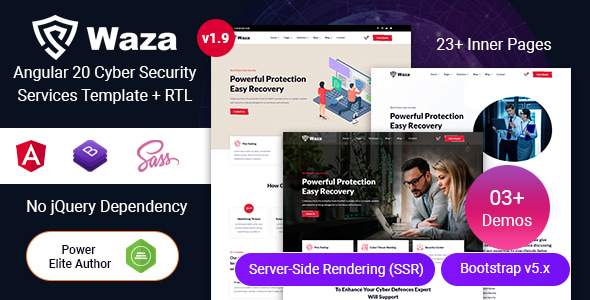 Waza - Angular 20 Cyber Security Services Company Template Waza - Angular 20 Cyber Security Services Company Template