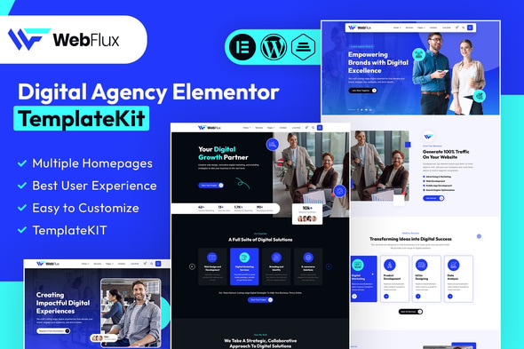 WebFlux - Digital Agency Elementor Template Kit WebFlux - Digital Agency Elementor Template Kit