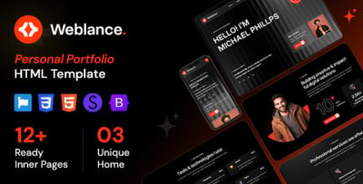 Weblance - Personal Portfolio HTML Template
